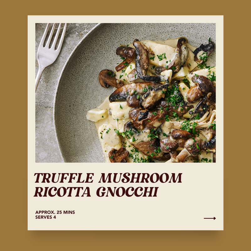 Truffle Mushroom Ricotta Gnocchi